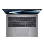 Laptop with a black keyboard on a white background
