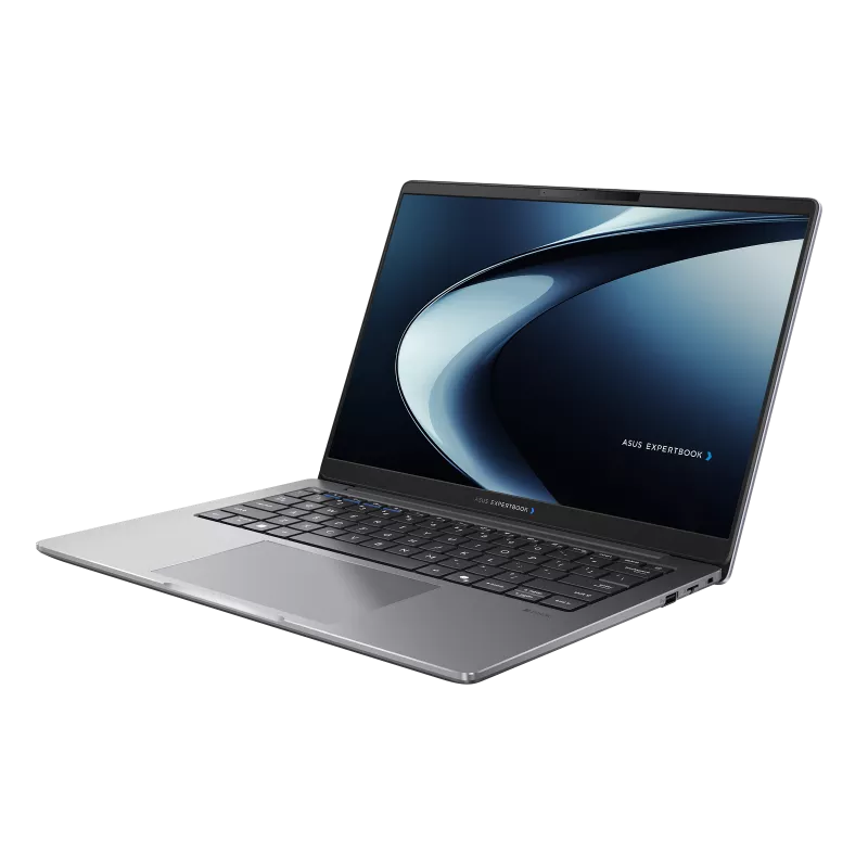 Open laptop with ASUS logo on a white background