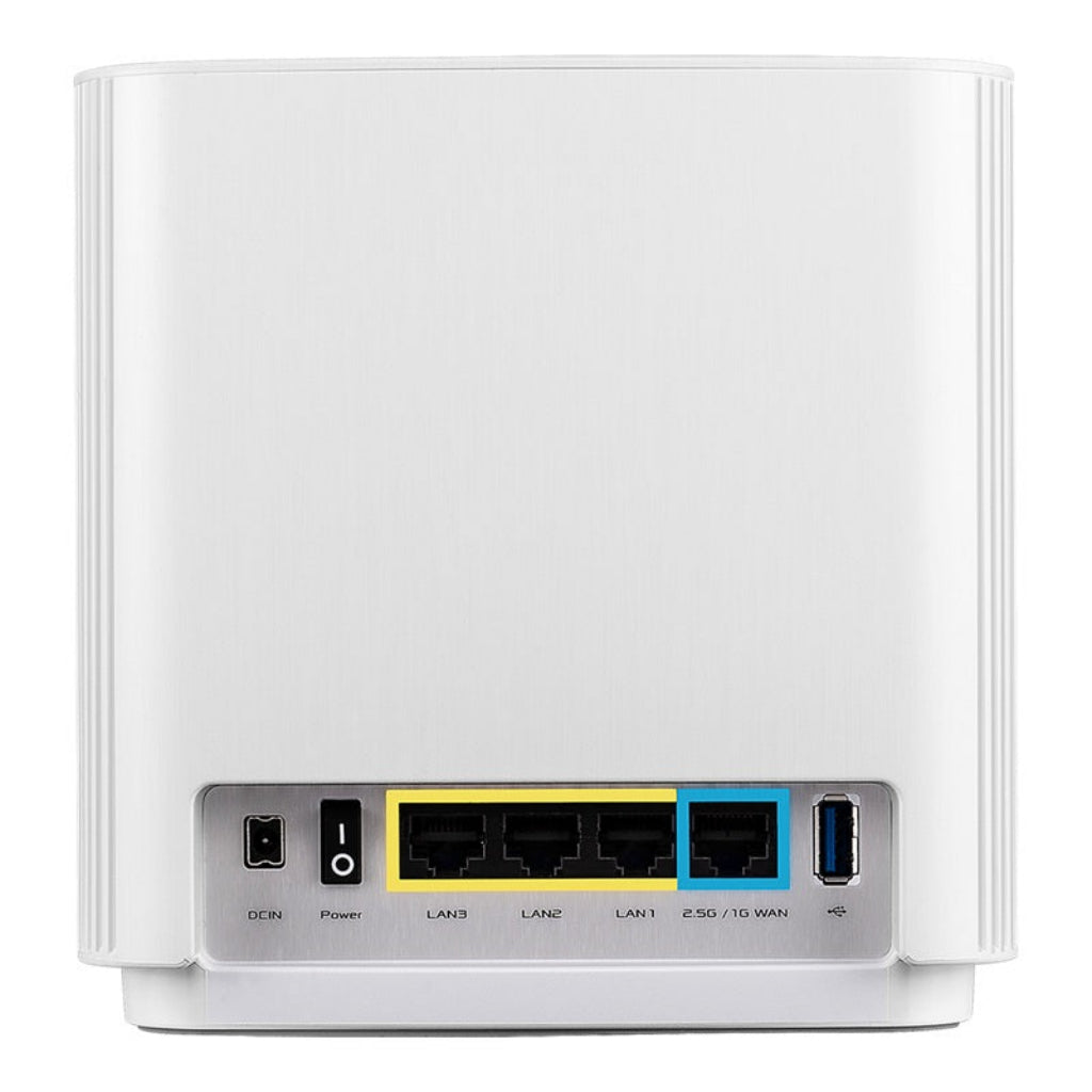 ASUS ZenWiFi AX XT8 Tri Band AX6600 Tri-band Mesh WiFi 6 System-2 Pack (White)
