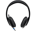 Logitech H540 USB Wired Computer Headset with Bi-directional Microphone - Black