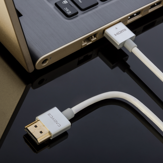 Cadyce CA-HDCAB2 HDMI Cable with Ethernet 2 m – angled view showing 2‑metre length and 4K capability label