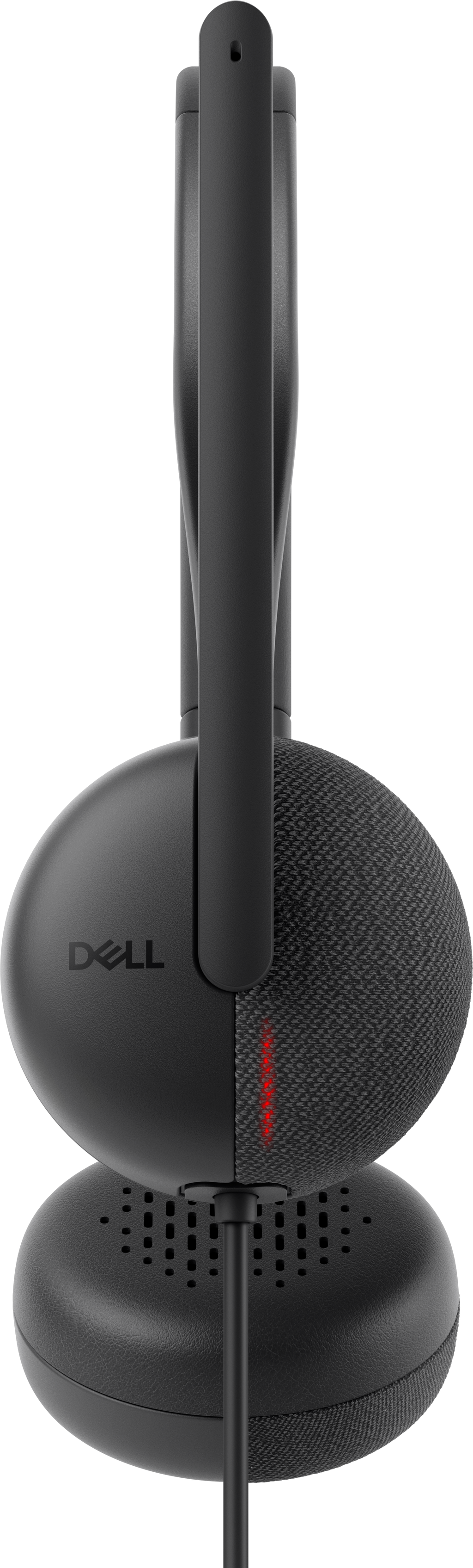 Dell WH3024 Wired Lightweight Headband AI-Based Noise Cancellation Headset with Microphone - Black