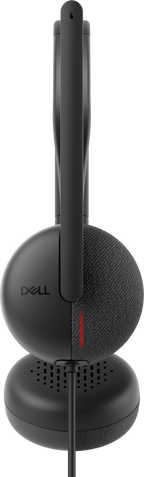 Dell WH3024 Wired Lightweight Headband AI-Based Noise Cancellation Headset with Microphone - Black
