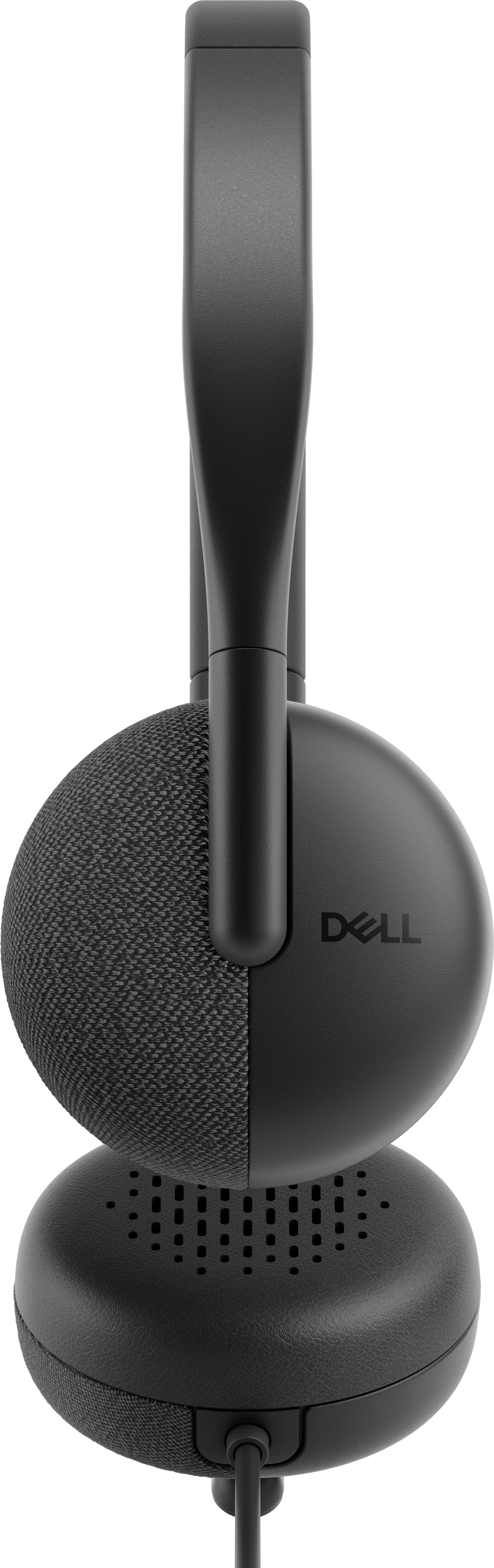 Dell WH3024 Wired Lightweight Headband AI-Based Noise Cancellation Headset with Microphone - Black