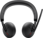 Dell WL3024 Wireless Leatherette Headband AI-Based Noise Cancellation Headset with Microphone - Black