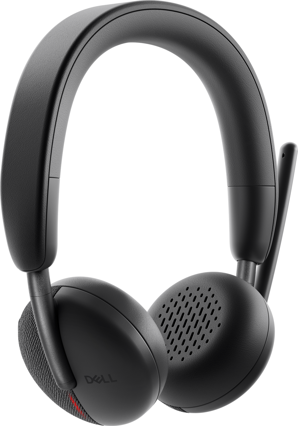 Dell WL3024 Wireless Leatherette Headband AI-Based Noise Cancellation Headset with Microphone - Black