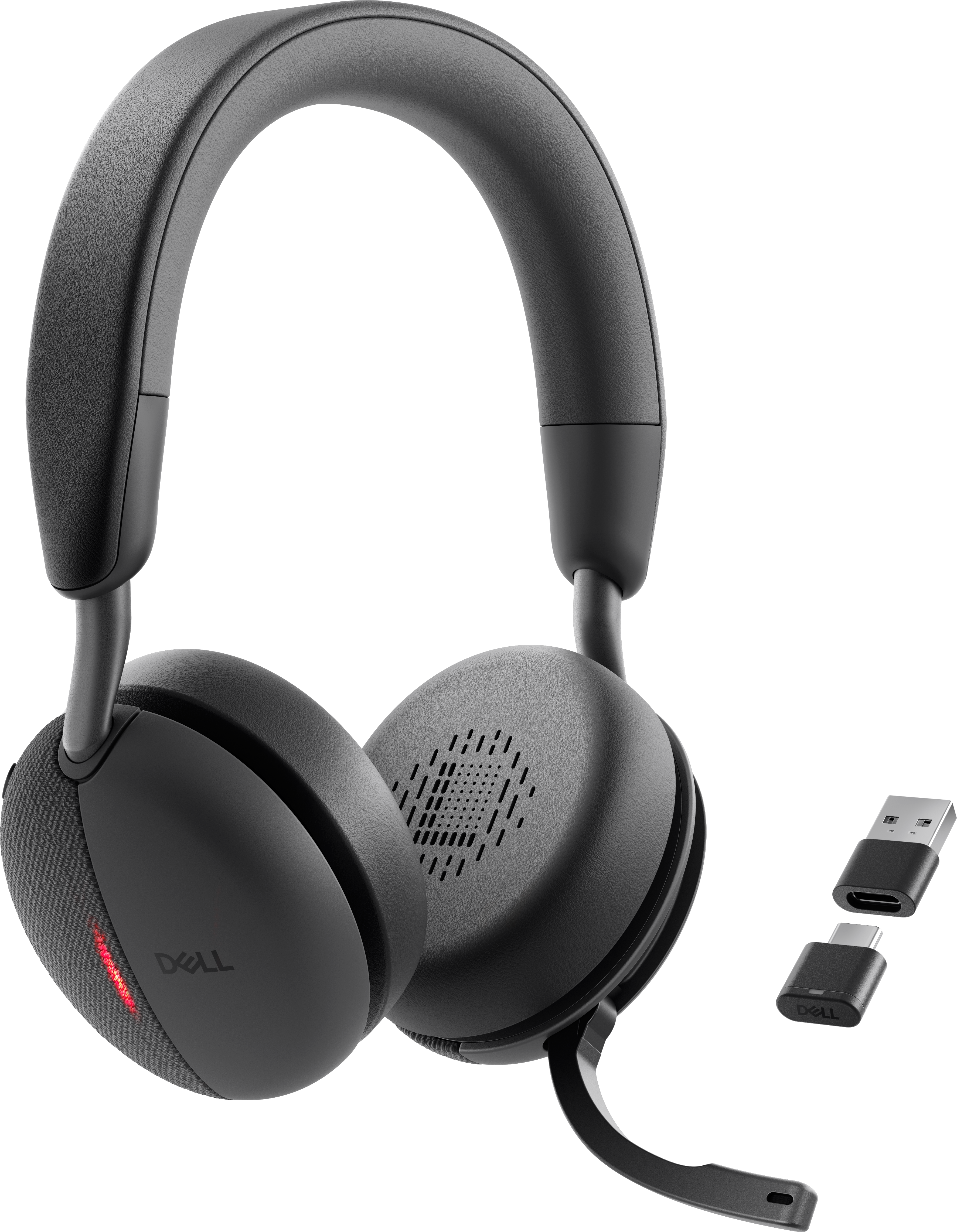 Dell WL5024 Pro Wireless Leatherette Headband Active Noise Cancellation Headset with Microphone - Black