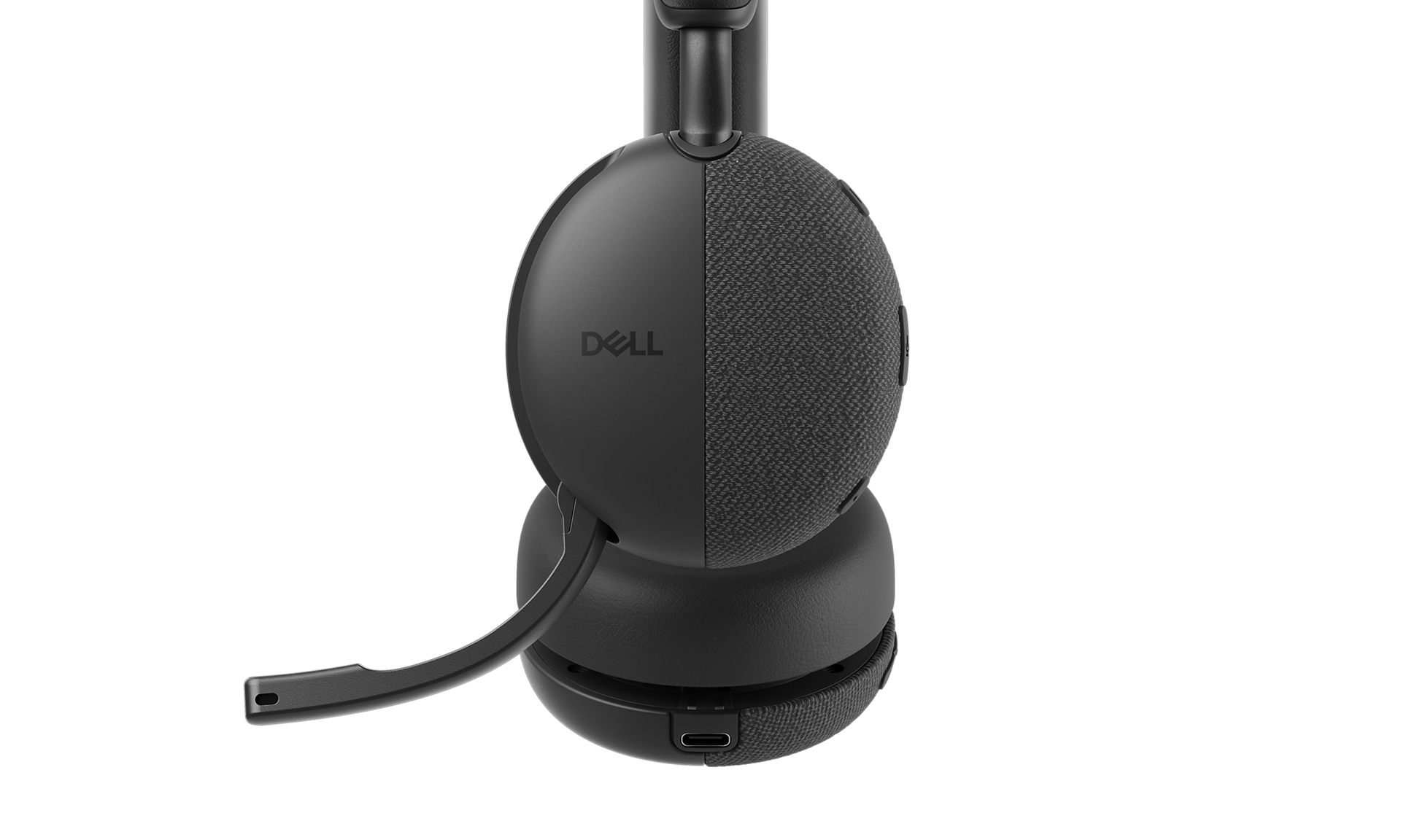 Dell WL5024 Pro Wireless Leatherette Headband Active Noise Cancellation Headset with Microphone - Black