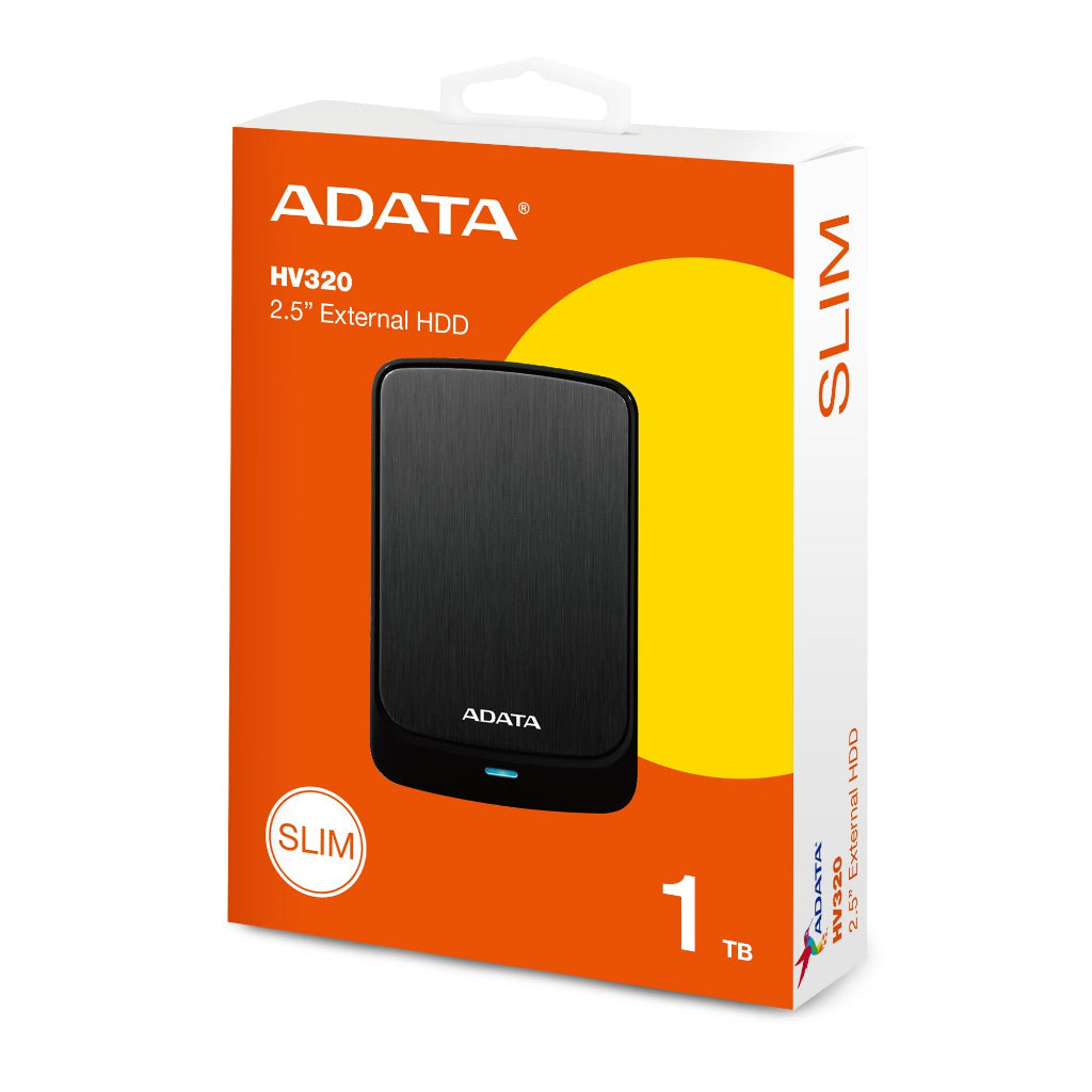 ADATA HV320 1TB USB 3.2 External Portable Hard Disk-Black