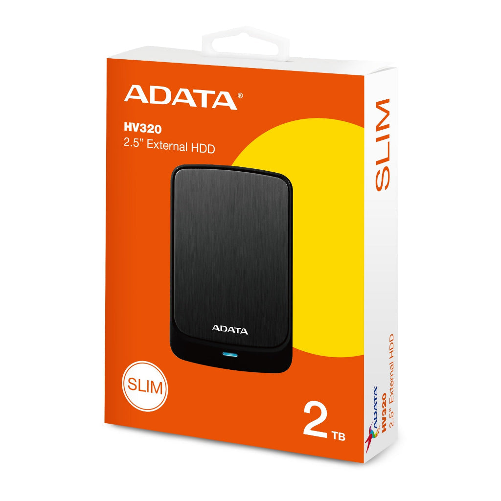 ADATA HV320 2TB USB 3.2 External Portable Hard Disk-Black