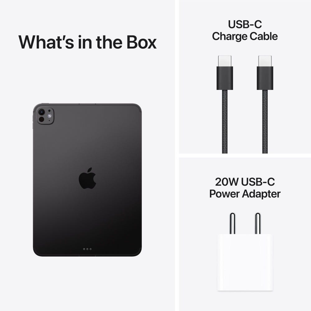 Apple iPad Pro (M5) 2025 (11 Inch | 28.22 cm | 2TB | Wi-Fi + Cellular | Standard Glass | Ultra Retina XDR Display | Space Black) ME2Y4HN/A