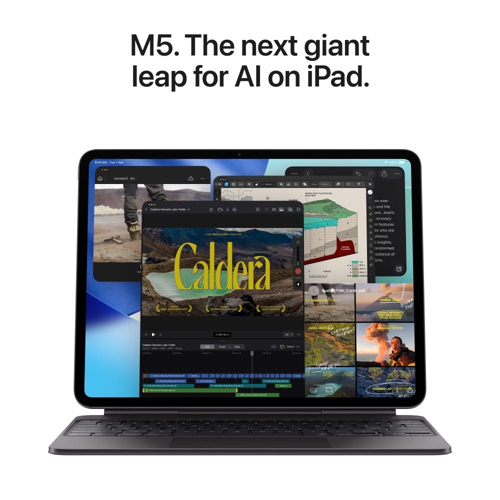 Apple iPad Pro (M5) 2025 (11 Inch | 28.22 cm | 1TB | Wifi | Nano-texture Glass | Ultra Retina XDR Display | Silver) MDWT4HN/A