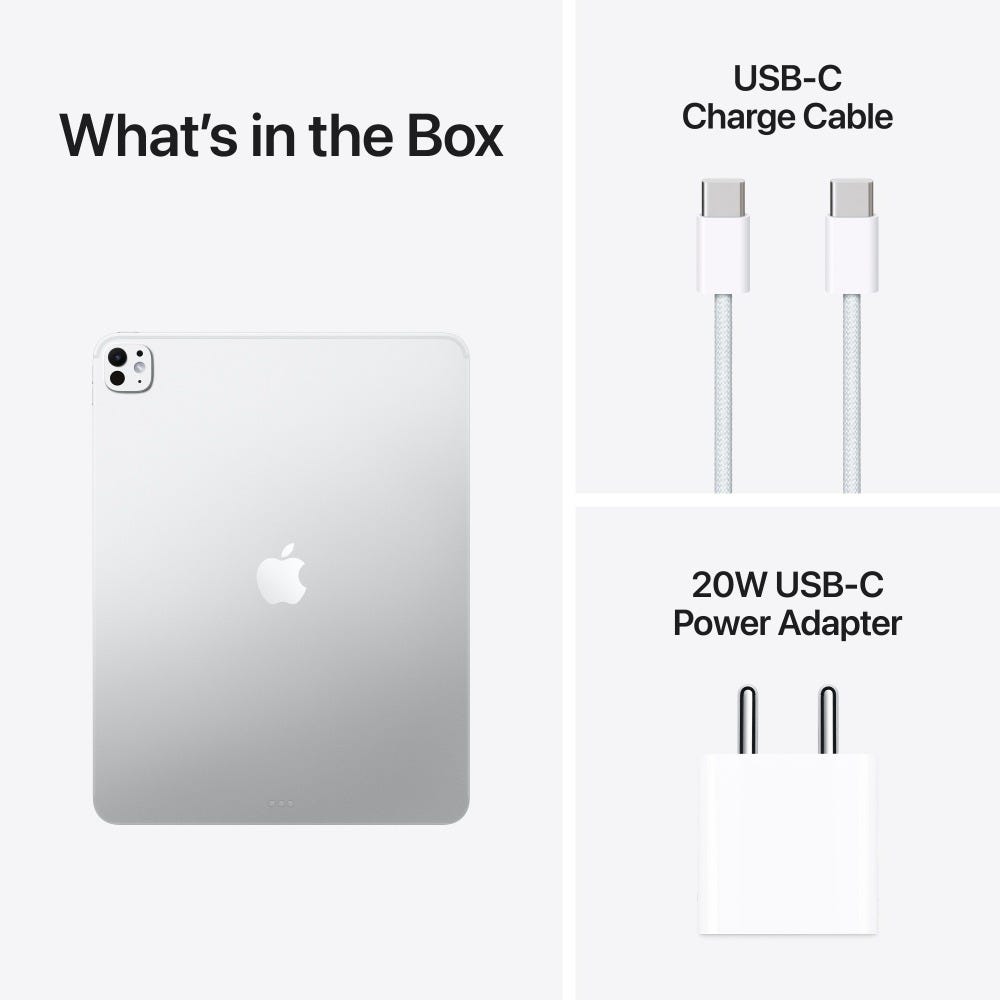 Apple iPad Pro (M5) 2025 (13 Inch | 33.02 cm | 256GB | Wifi | Standard Glass | Ultra Retina XDR Display | Silver) MDYK4HN/A