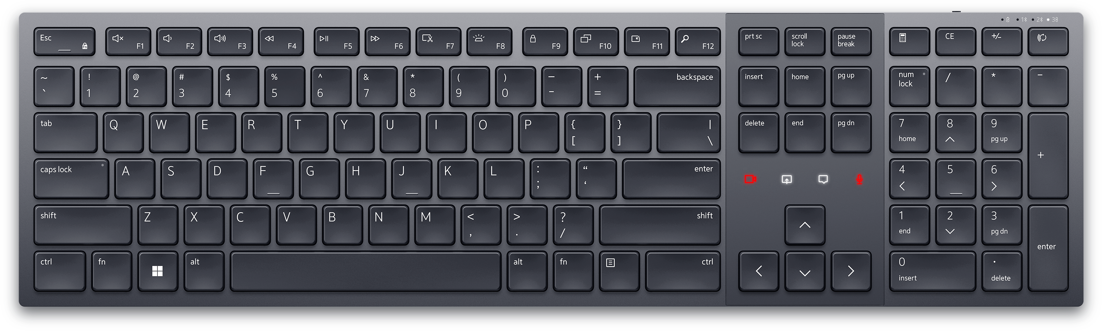 Dell KB900 Premier Collaboration 2.4GHz Wireless Bluetooth Multi Device Backlit Keyboard - Black
