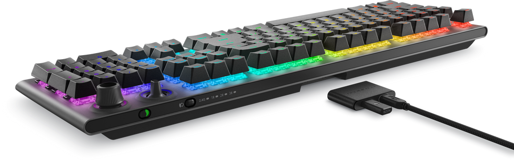 Dell Alienware AW920K Tri-Mode Bluetooth Wireless RGB Backlit Mechanical Gaming Keyboard - Dark Side of the Moon
