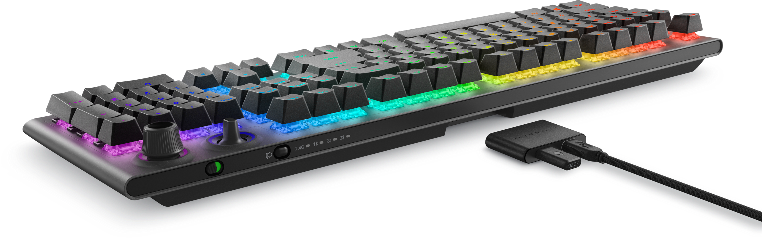 Dell Alienware AW920K Tri-Mode Bluetooth Wireless RGB Backlit Mechanical Gaming Keyboard - Dark Side of the Moon
