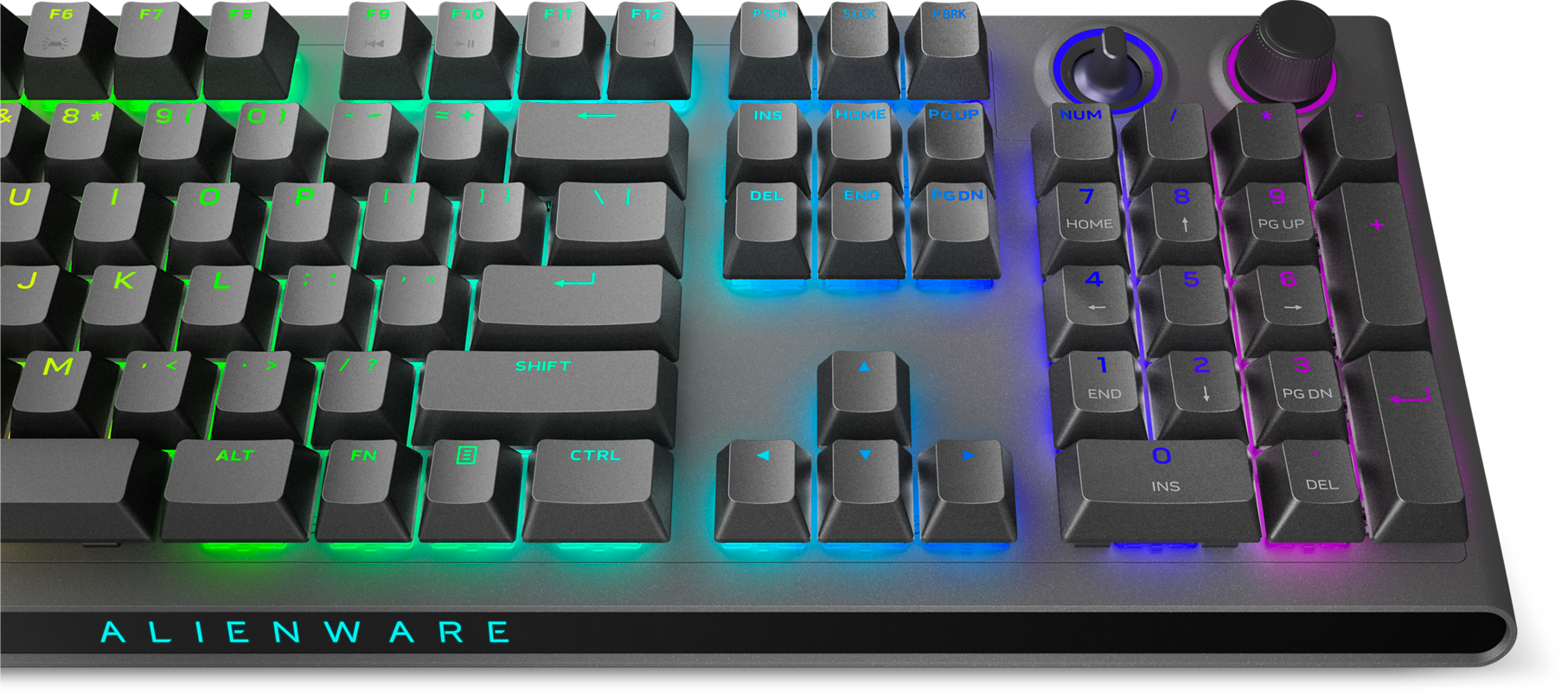 Dell Alienware AW920K Tri-Mode Bluetooth Wireless RGB Backlit Mechanical Gaming Keyboard - Dark Side of the Moon