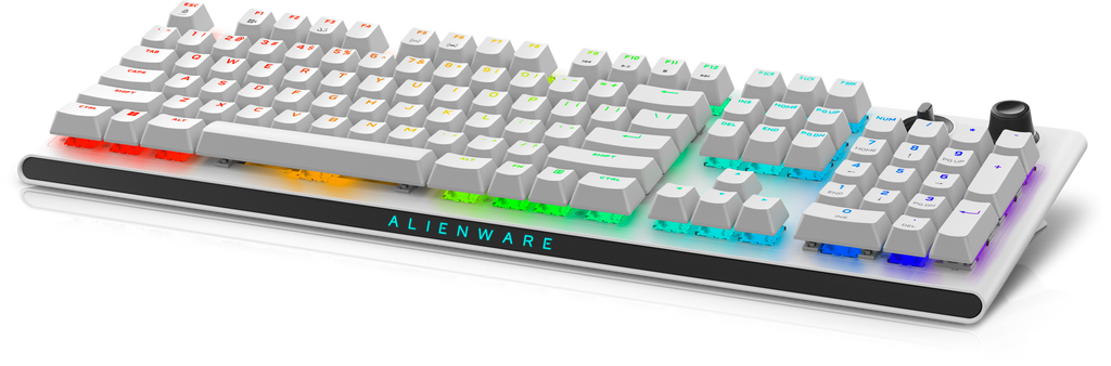 Dell Alienware AW920K Tri-Mode Bluetooth Wireless RGB Backlit Mechanical Gaming Keyboard - Lunar light