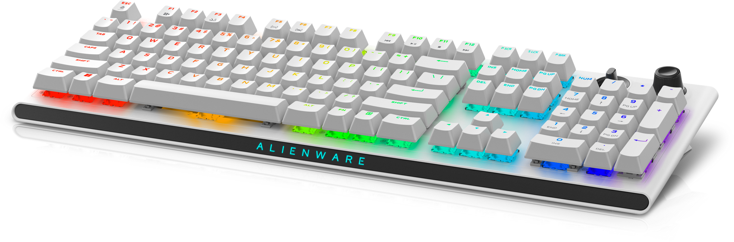 Dell Alienware AW920K Tri-Mode Bluetooth Wireless RGB Backlit Mechanical Gaming Keyboard - Lunar light
