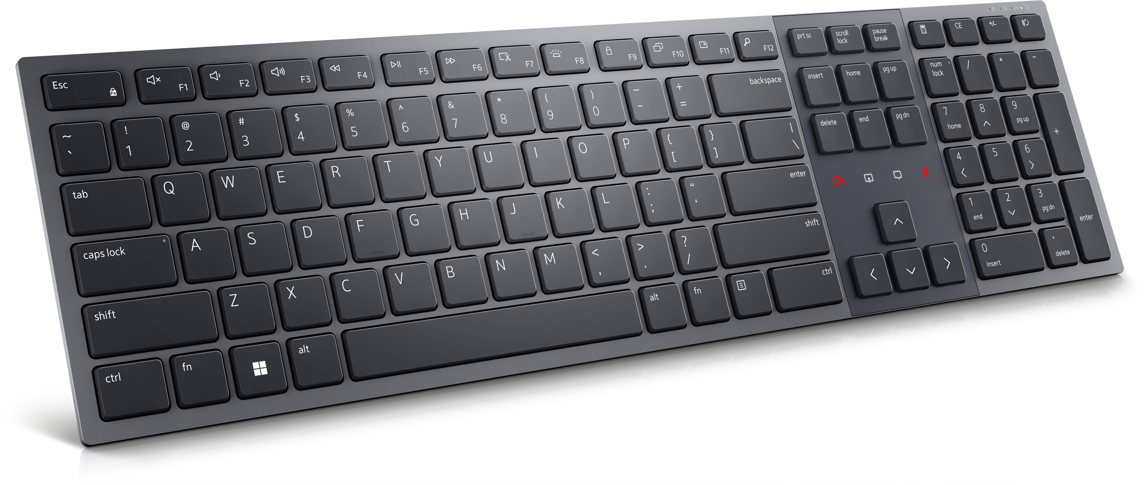 Dell KB900 Premier Collaboration 2.4GHz Wireless Bluetooth Multi Device Backlit Keyboard - Black