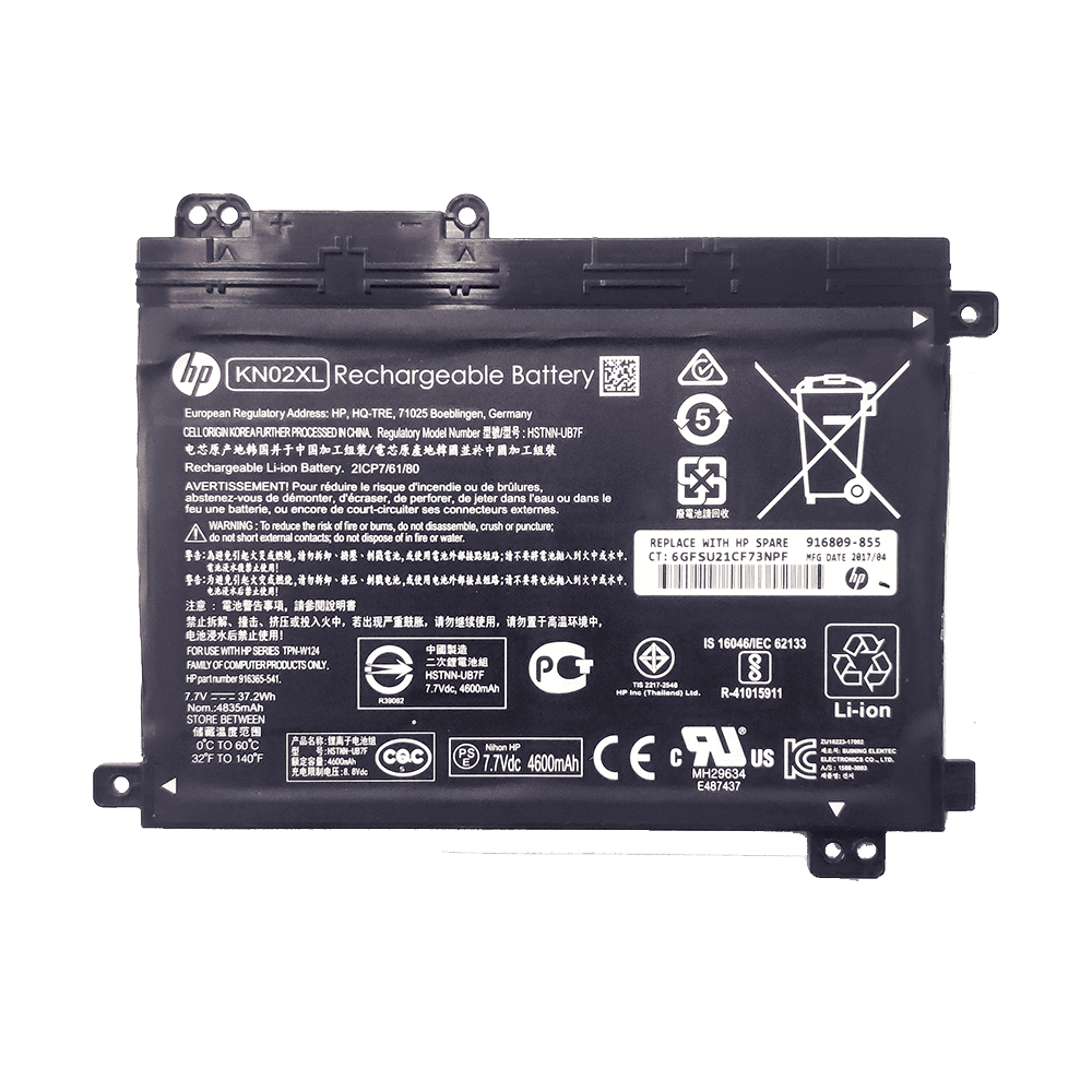 HP KN02XL Original OEM 37.2Whr 4835mAh 7.7V 2 Cell Laptop Battery