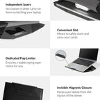 MOFT Ultra-Slim Laptop carry Sleeve: Elevate Your MacBook Experience with Expandable Storage, Adjustable Angles  Compatible From -13.3 - 16 inch