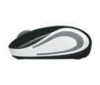 Black and white computer mouse on a plain background