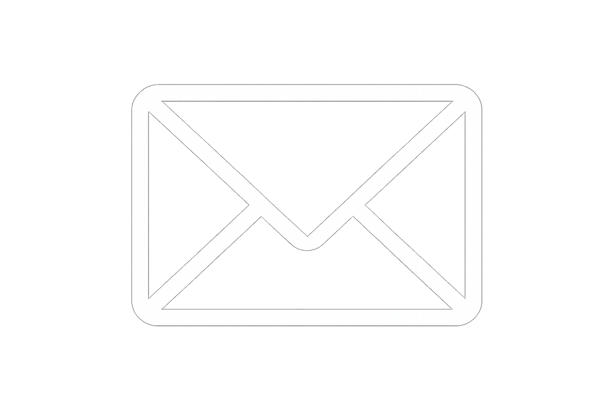 mail icon white colour