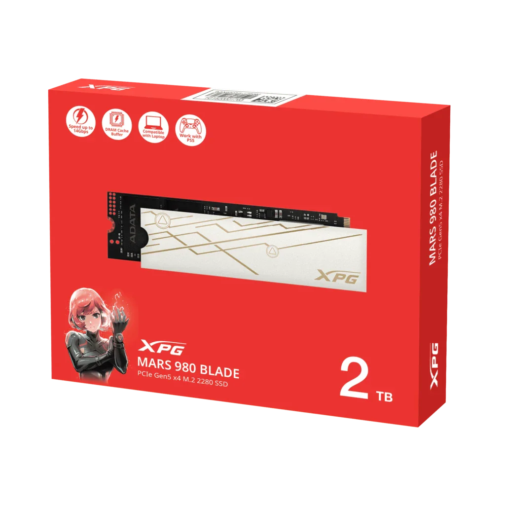 XPG MARS 980 BLADE 2TB PCIe Gen5 x4 M.2 2280 Solid State Drive