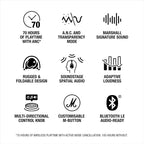 Marshall Monitor III Active Noise Canceling Over-Ear Bluetooth Headphones