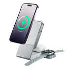 Matrix 3-In-1 Universal Magnetic Charging Dock with Apple Watch Charger - White