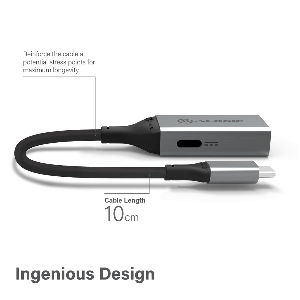 10cm USB-C (Male) to 3.5mm Audio (Female) & USB-C (Female) Charging Combo Adapter - Ultra Series
