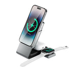 Matrix 3-In-1 Universal Magnetic Charging Dock with Apple Watch Charger - White