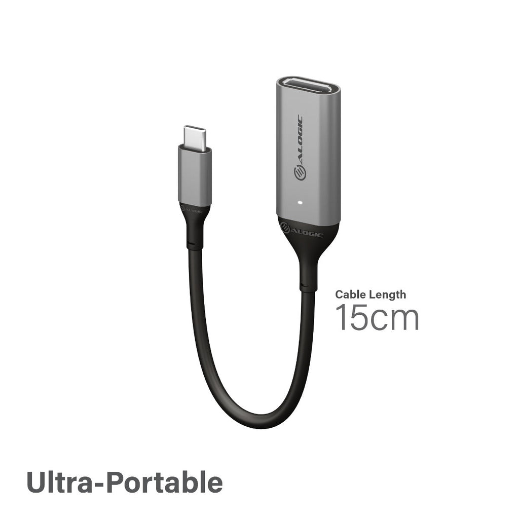 Ultra 15cm USB-C (Male) to DisplayPort (Female) Adapter - 4K 60Hz