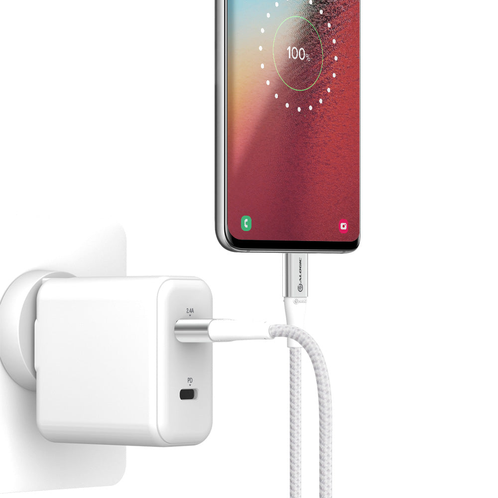 Super Ultra USB 2.0 USB-C to USB-C Cable - 5A/480Mbps - Silver - 1.5m