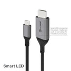 USB-C (Male) to HDMI (Male) Cable - Ultra Series - 4K 60Hz - Space Grey - 1m