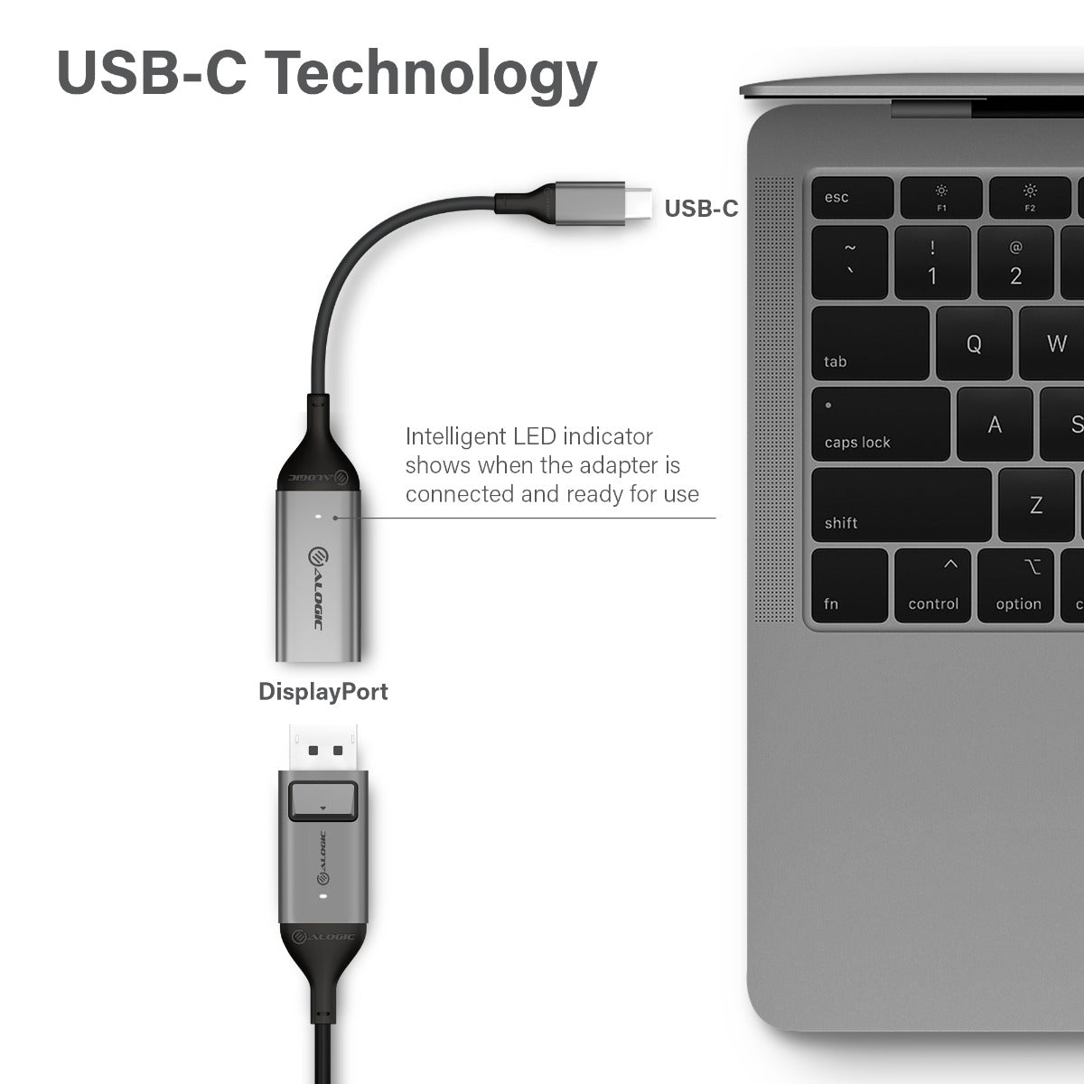 Ultra 15cm USB-C (Male) to DisplayPort (Female) Adapter - 4K 60Hz