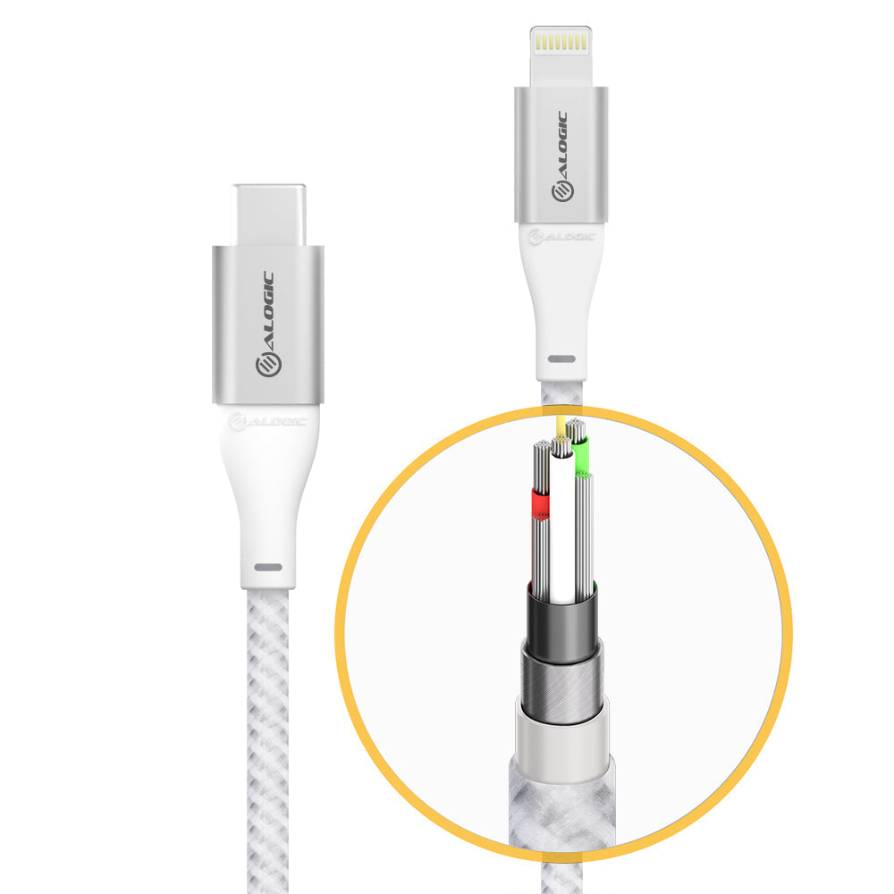 SUPER Ultra USB-C to Lightning Cable – 1.5m - Silver