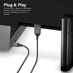 USB-C (Male) to HDMI (Male) Cable - Ultra Series - 4K 60Hz - Space Grey - 1m