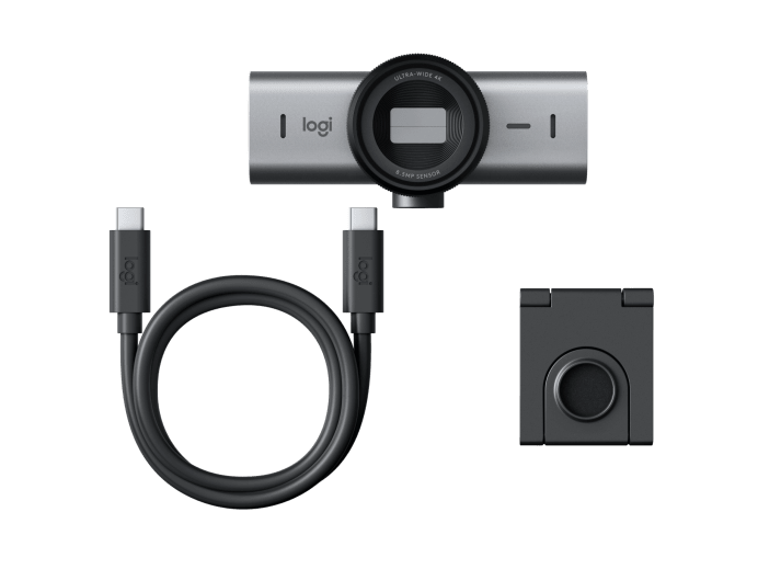 Logitech Master Series MX Brio 4K Ultra HD USB-C Collaboration and Streaming Webcam with Dual Mics - Graphite