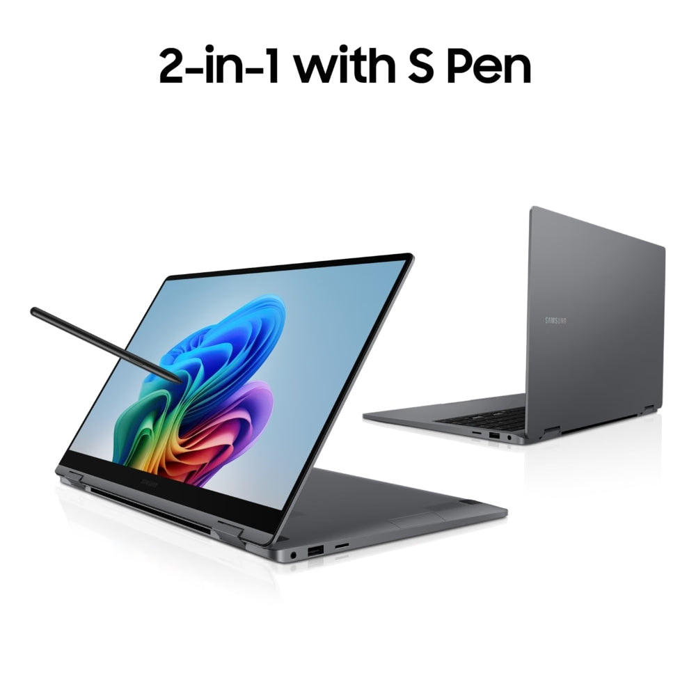 2-in-1 device with S Pen on a white background