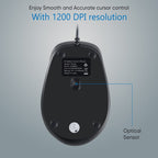 Dell Exclusive D SELECT DS111 1200DPI USB Type A Optical Wired Mouse - Black
