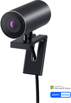 Dell UltraSharp WB7022 4K UHD HDR Webcam with 3D Noise Reduction and Auto Focus Adjustment - Black