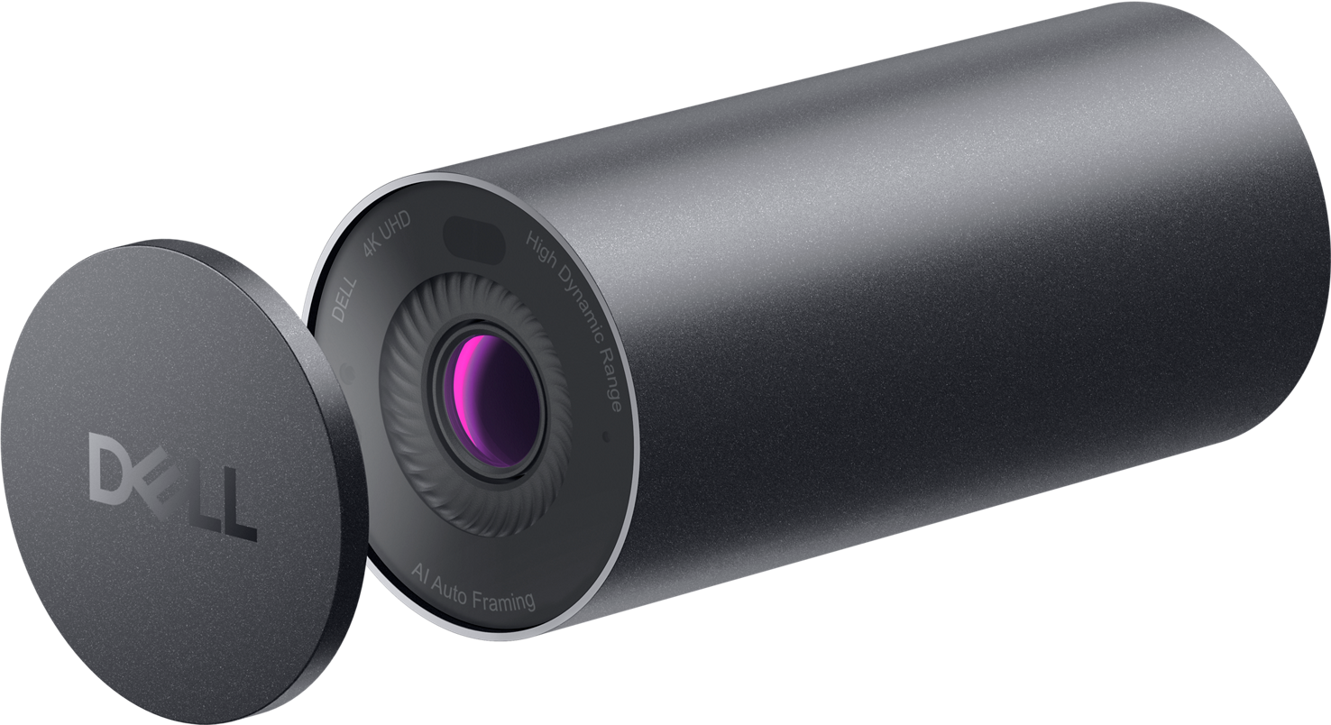 Dell UltraSharp WB7022 4K UHD HDR Webcam with 3D Noise Reduction and Auto Focus Adjustment - Black