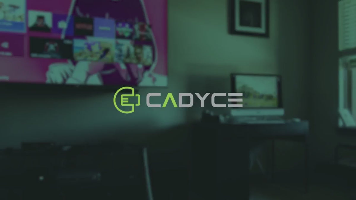 Cadyce CA-HDX50 HDMI Extender over Ethernet 50m playing a 480p (9 Mbps) demo video
