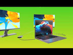Cadyce CA‑T3HD Thunderbolt™ 3 to Dual HDMI Adapter displayed from angle b, highlighting dual HDMI ports