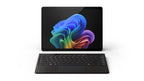 Tablet with colorful display and detachable keyboard on a white background