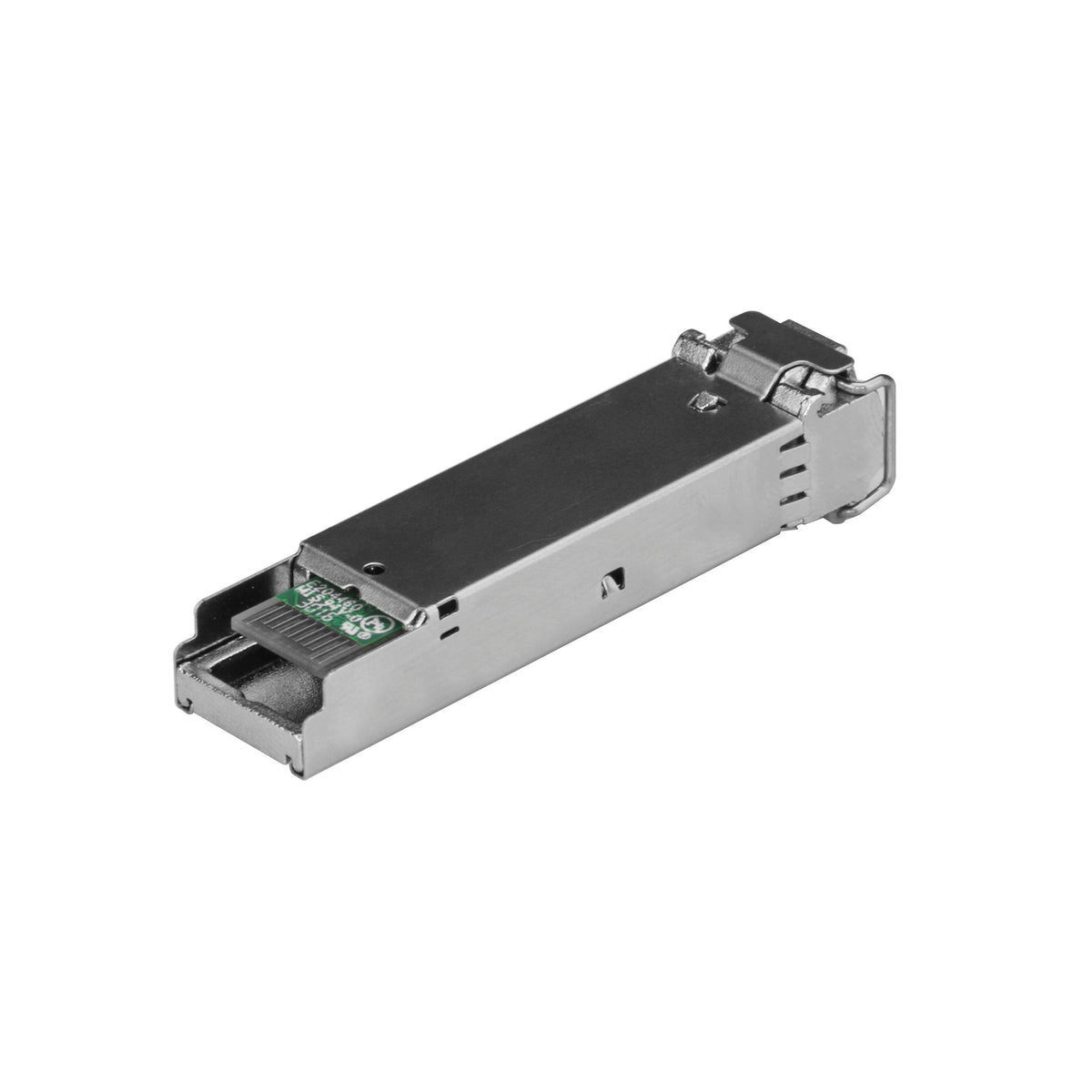 StarTech 10057-ST BiDi SFP transceiver side detail showing label and ports