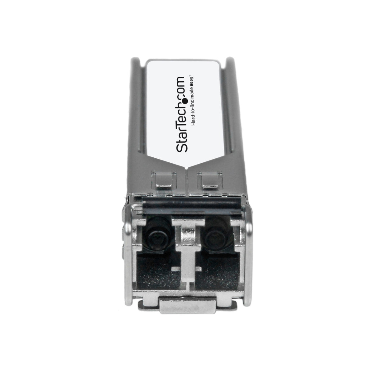 StarTech 10051-ST SFP transceiver rear perspective highlighting LC ports