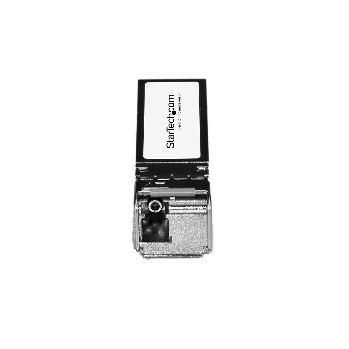 StarTech 10G-SFPP-BXD-40K-ST close‑up of the label and housing for the BiDi fiber transceiver